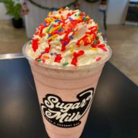 Milkshakes · Custom milkshakes, comes with a base of vanilla or chocolate ice cream, 1 mix in, 1 topping,...