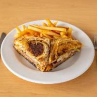 Patty Melt Burger · Served with double cheese, and onions on grilled corn rye bread.