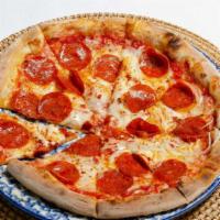 Pizza Diavola · Pepperoni, onion, crushed red pepper hot, mozzarella, san marzano tomato sauce.
