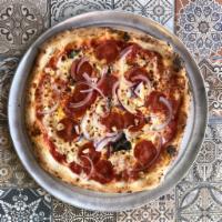 Arrabiata (Spicy) · San Marzano tomato sauce, mozzarella, pepperoni, crushed red pepper, onion, garlic, parmesan...