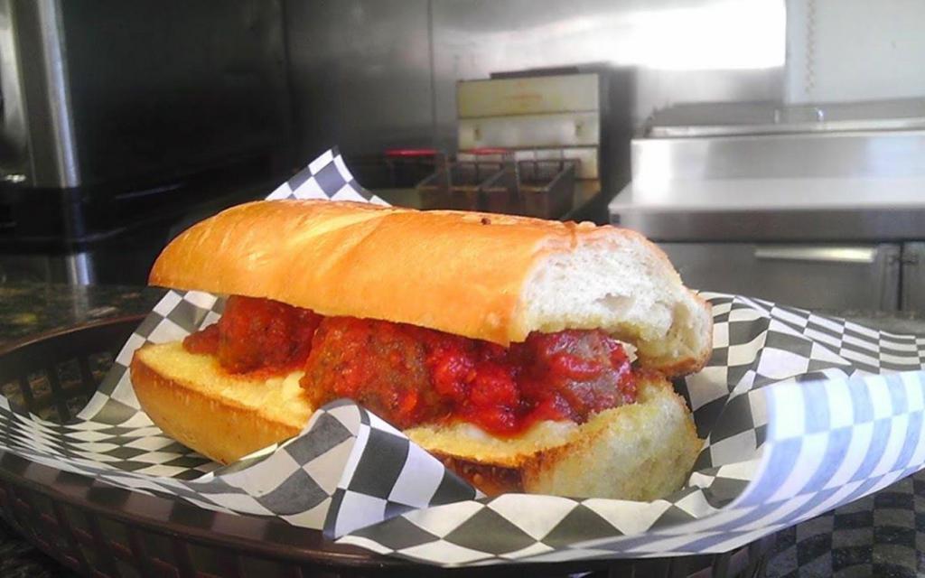 Meatball Melt Sandwich · Topped with homemade meatballs and classic cheese.