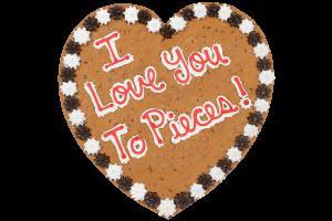 I Love You To Pieces Cookie Cake · 