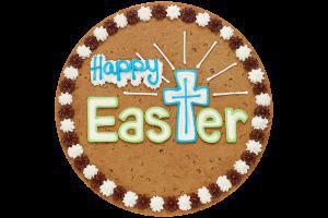 Happy Easter Cross Cookie Cake · 