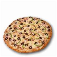 Natural Pizza · This veggie lover’s dream is fully loaded with portions of fresh mushrooms, green peppers, r...