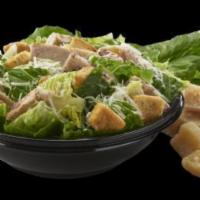 Chicken Caesar Salad · Romaine lettuce, croutons, chicken and Parmesan cheese. Served with Caesar dressing.