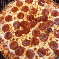 NY Style Pizza · Double the cheese and double the pepperoni.