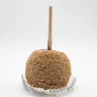 Apple Pie Caramel Apple · A Granny Smith apple covered in fresh caramel then dipped in white confection and rolled in ...