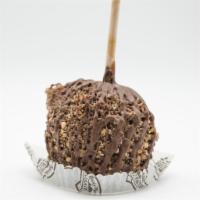 English Toffee Caramel Apple · A Granny Smith apple covered in fresh caramel, rolled in crushed toffee drizzled with milk c...