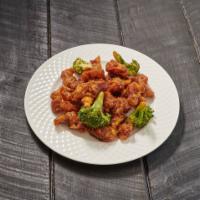 General Tsuo's Chicken · Chicken, mixed in special hot and sweet sauce. Hot and spicy. 