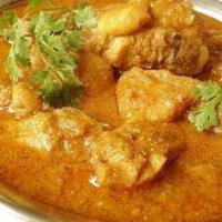 Chicken Curry Halal Gluten Free · Boneless chicken cooked with a fresh blend of onions, tomatoes, garlic ginger, spices and he...