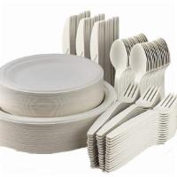 Plates, Napkins, Utensils · We got you covered!