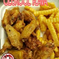 10 Piece Wings Combo · Combos served with fries and drink.
Party sized Drums and Flats