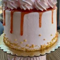Strawberry Passion Fruit Drip Cake double 6