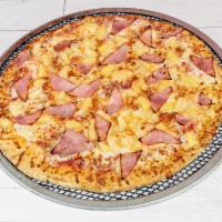 Mexican Pizza · Pepperoni, sausage, beef, ham, mushrooms, onions, green peppers, black olives, pineapples an...