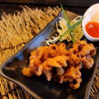 Octopus Karaage · Octopus lightly coated with flour and deep-fried.