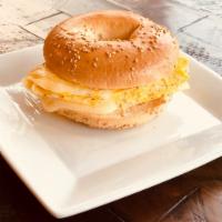 Bagel, Egg and Cheese · Toasted Bagel with Omelette Style Egg and Cheese