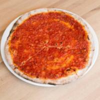 Marinara Pizza · Tomato, oregano and garlic. Vegan (no cheese).