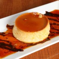 Flan Mexicano · Home made custard where sugar is cooked to caramel stage  then added to  a mixture of eggs, ...