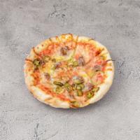 Steak Pizzaiola · Slices of porterhouse, bell peppers, slice tomato, jalapeno peppers, mozzarella cheese and c...