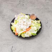 Garden Salad with Chicken Salad · 