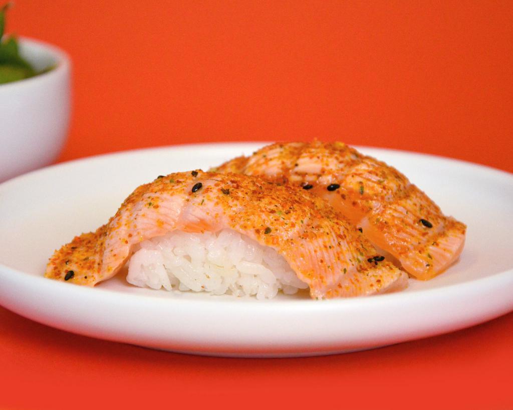 Scottish Salmon Seared with Togarashi Sushi · 2 pieces