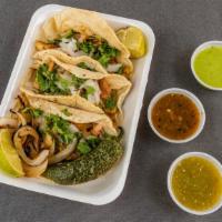 Pollo/Chicken Taco · Hand Made Tortillas, Including Onion, Cilantro And Lime.  