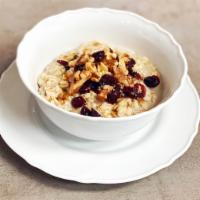 Oatmeal · With nuts and cranberries.