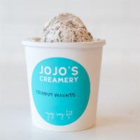 Coconut Mounds Ice Cream (GF) · Unsweetened coconut, sprouted almonds and bittersweet chocolate. Gluten free. Contains almon...