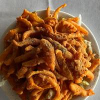 4. Crunchy Onion Pakora Full Plate · Tender onions dipped in garam flour and deep fried.