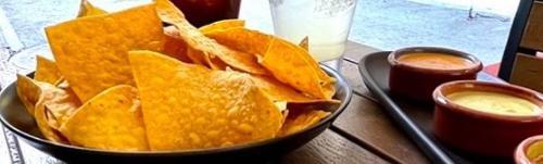 Chips and Salsa · Nut free, soy free and gluten free. Salsa roja, salsa verde, and  roasted mango habanero sal...