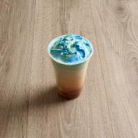 Caramel Sagan · Caramel sauce with spiced maple and a dash of sea salt. Topped with our famous blue whip cre...