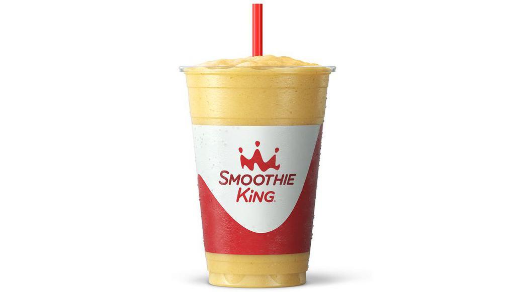 Island Impact Slim Blend Smoothie · Mangoes, pineapple, papaya juice blend, pineapple mango juice blend and protein blend.