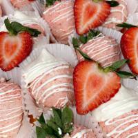 6 Stuffed Strawberry Shortcake Strawberries  · Delicious strawberries dipped in white chocolate, covered with strawberry shortcake crumbs, ...