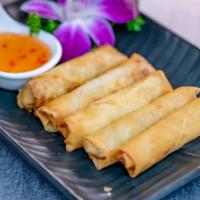 Crispy Roll · 5 pieces. Crispy rolls with chicken and vegetables deep-fried and served with sweet sour sau...