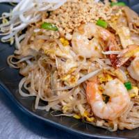  Pad Thai Noodles · The most famous Thai noodles stir-fried with chicken, shrimp, egg, bean sprouts, ground pean...
