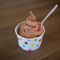 Chocolate Frozen Yogurt · -ORIGINAL BIG 20oz cup!!
-5 FREE TOPPINGS!!!!