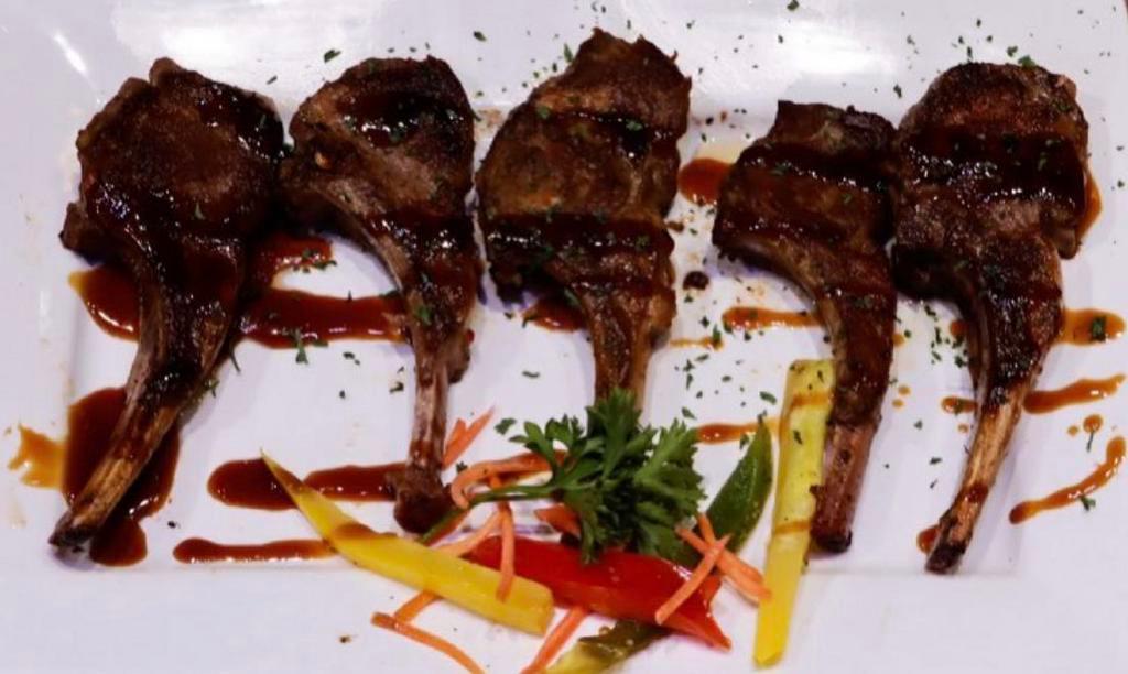 Grilled Lamb Chop · 4 pieces of grilled lamb chops marinated with smoke city seasoning.