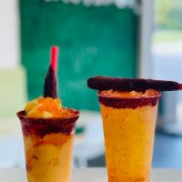 Mango Boba · Bursting Mango Boba Try it Smoothie or Mango drink both come with Chile Tajin and a spicy st...