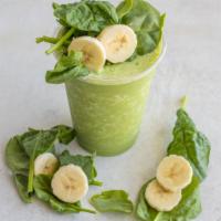 Green Smoothie · Spinach, banana, greek yogurt and milk blended together for a nutritious and delicious smoot...