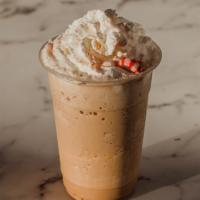 Peppermint Mocha Frappe · Delicious peppermint, mocha, cold brew &
milk blended, topped with whipped
cream and crushed...