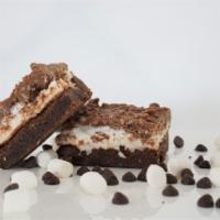 Krispy Peanut Butter Marshmallow Brownie · Layers: Crisp rice cereal, peanut butter milk chocolate glaze and marshmallows. Base: Chocol...