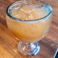 Tamarindo Fresca · This sour-sweet agua fresca is made with fresh tamarind, pure cane sugar and water.
