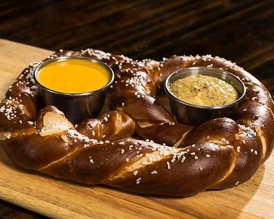 Bavarian Style Salted Pretzel · With house made mustard and beer cheese.