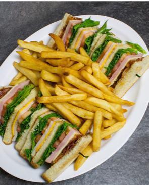 Supreme Club Combo ·  Ham, turkey. Served with fries and soda.
