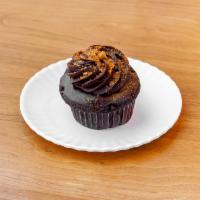 Chocolate and Peanut Butter (The Ron Bennington) · A Cupcake Wars Winner! Chocolate cake filled with peanut butter,  topped with chocolate gana...