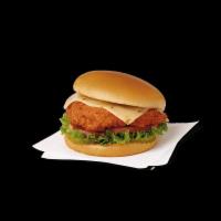 Spicy Deluxe Sandwich · A boneless breast of chicken seasoned with a spicy blend of peppers, hand-breaded, pressure ...