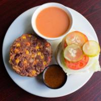Black Bean Veggie Burger · Duffy's house-made veggie burger with lettuce, tomato and onion. We use a mix of black beans...