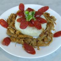 BC3. Xoi Ga Lap Xuong · A steamed sweet sticky rice dish topped with scrumptious stir-fried shredded chicken and Ori...