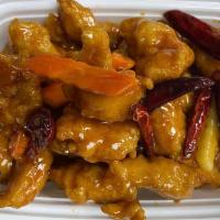 General Tso's White Meat Chicken  · Spicy.