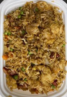 House Special Fried Rice ( Large ) · Shrimp, Chicken and Pork Stir fried rice.